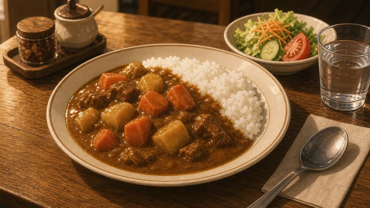 つやのある日本のカレーライス